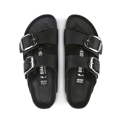 BIRKENSTOCK ARIZONA BIG BUCKLE BLACK, OILED LEATHER - immagine 2