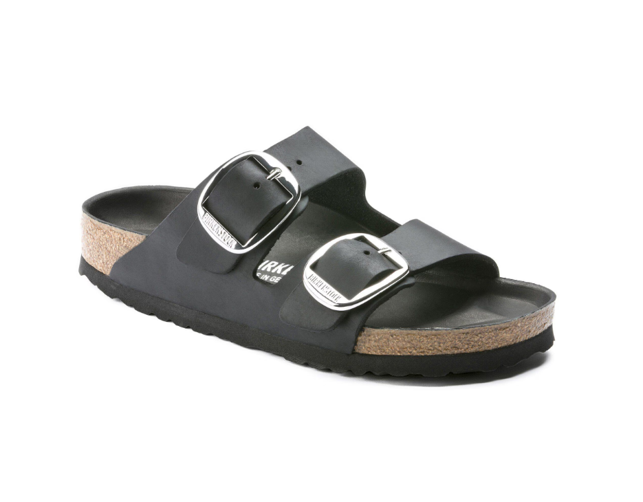 BIRKENSTOCK ARIZONA BIG BUCKLE BLACK, OILED LEATHER