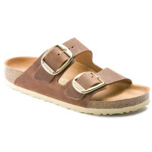 BIRKENSTOCK ARIZONA BIG BUCKLE COGNAC, OILED LEATHER