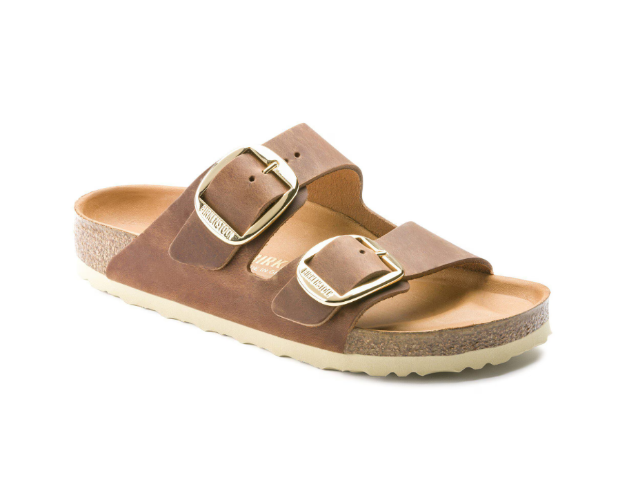 BIRKENSTOCK ARIZONA BIG BUCKLE COGNAC, OILED LEATHER