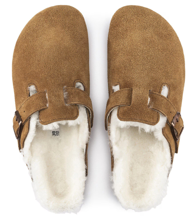 BIRKENSTOCK BOSTON SHEARLING MINK SUEDE LEATHER - immagine 4