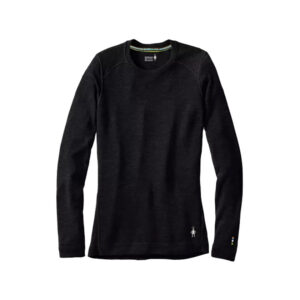 MAGLIA GIROCOLLO MANICA LUNGA 100% MERINO WOOL 250gr BLACK DONNA