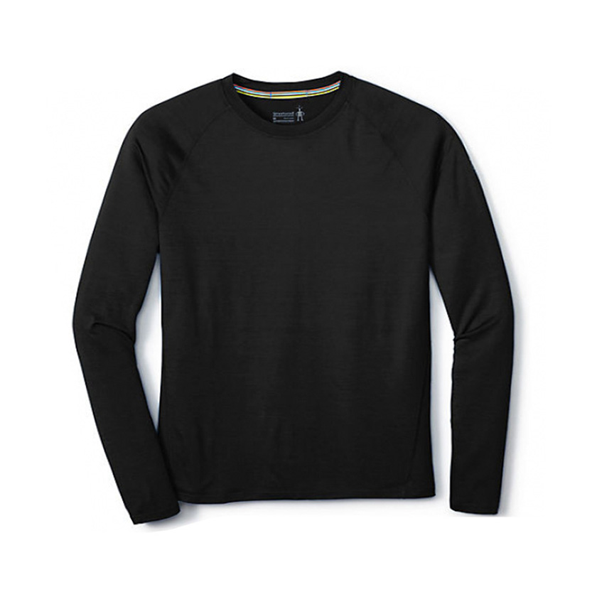 MAGLIA MANICA LUNGA 100% MERINO WOOL 250gr BLACK UOMO