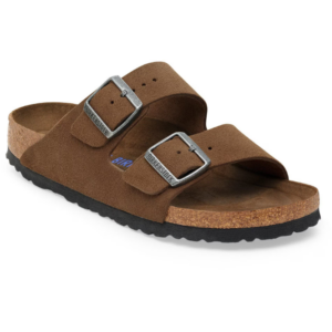 BIRKENSTOCK ARIZONA SFB DARK TEA, SUEDE LEATHER