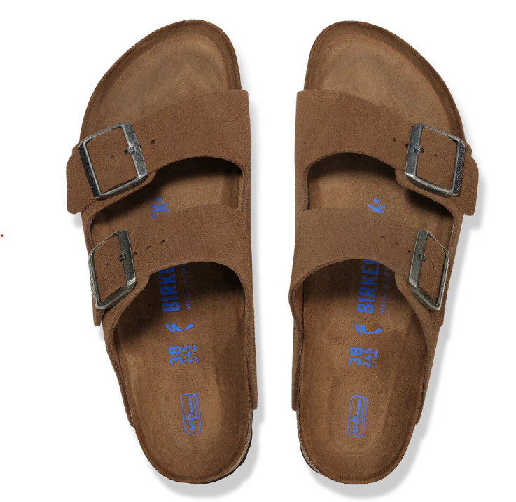 BIRKENSTOCK ARIZONA SFB DARK TEA, SUEDE LEATHER - immagine 2