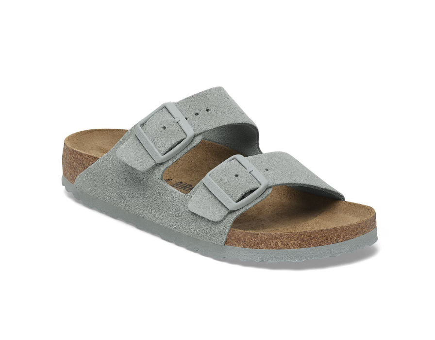 BIRKENSTOCK ARIZONA PURE SAGE, SUEDE LEATHER