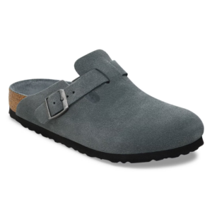 BIRKENSTOCK BOSTON BASALT GRAY TONAL SFB, SUEDE LEATHER