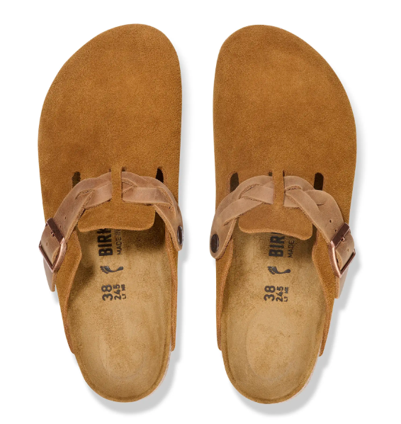 BIRKENSTOCK BOSTON BRAIDED MINK, SUEDE LEATHER - immagine 2