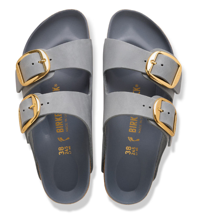 BIRKENSTOCK ARIZONA BIG BUCKLE BASALT GRAY, OILED LEATHER - immagine 2