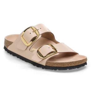 BIRKENSTOCK ARIZONA BIG BUCKLE HIGH-SHINE NEW BEIGE, NETURAL LEATHER