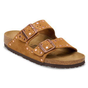 BIRKENSTOCK ARIZONA RIVET MINK, SUEDE LEATHER