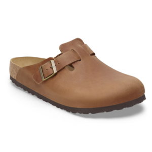 BIRKENSTOCK BOSTON COGNAC, NATURAL LEATHER