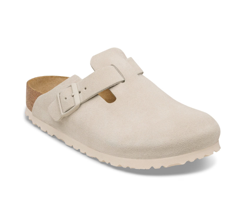 BIRKENSTOCK BOSTON OYSTER, SUEDE LEATHER