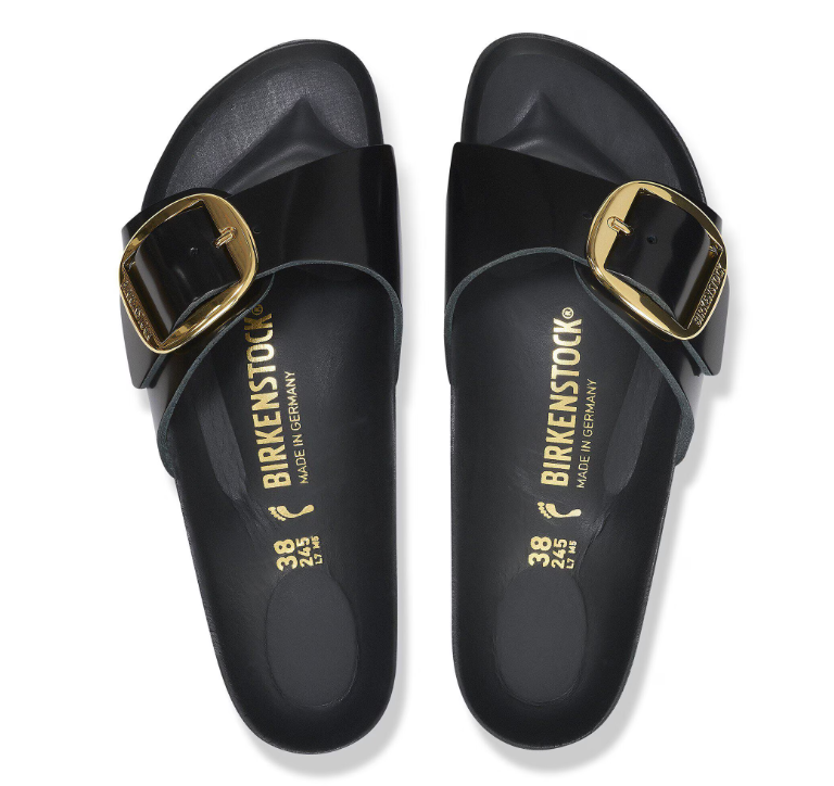 BIRKENSTOCK MADRID BIG BUCKLE HIGH-SHINE BLACK, NATURAL LEATHER - immagine 2