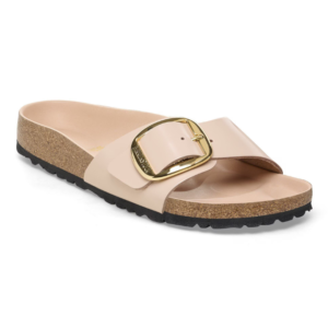 BIRKENSTOCK MADRID BIG BUCKLE HIGH-SHINE NEW BEIGE, NATURAL LEATHER