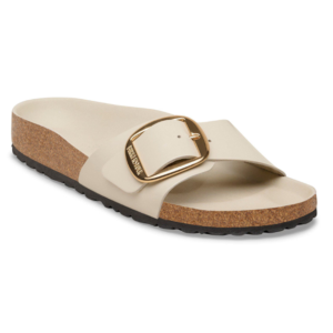 BIRKENSTOCK MADRID BIG BUCKLE HIGH-SHINE OYSTER, NATURAL LEATHER