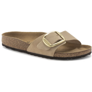 BIRKENSTOCK MADRID BIG BUCKLE SANDCASTLE, NUBUCK LEATHER